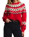 Festive Red Adornment Sweater