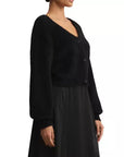 Black Sadira Fluffy Cardigan