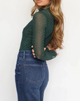 Hunter Green Sadie Top