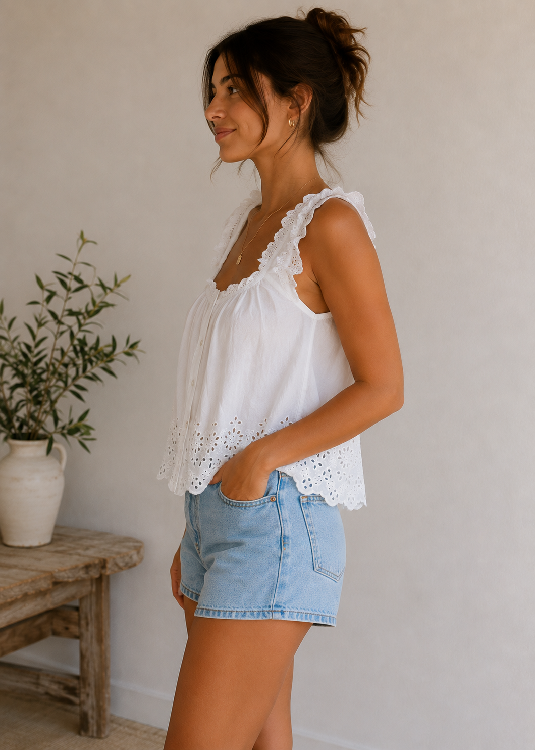 Optic White Rosabel Blouse