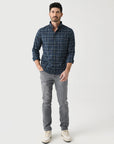 Navy Andrew Plaid City Flannel Twill