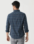 Navy Andrew Plaid City Flannel Twill