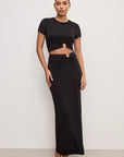 Black Stretch Jersey Top