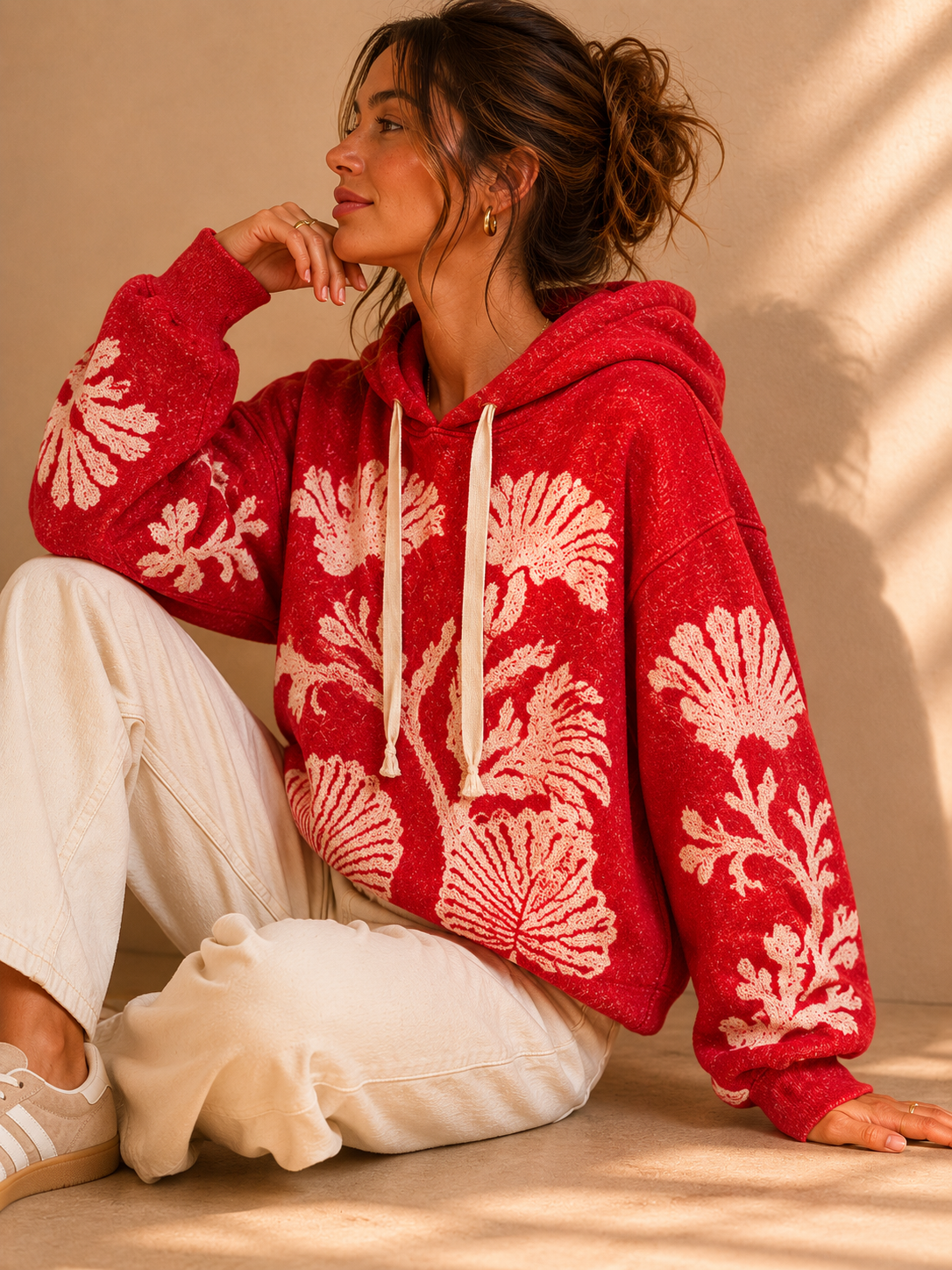 Cherry Combo Shell Baby Hoodie
