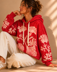 Cherry Combo Shell Baby Hoodie