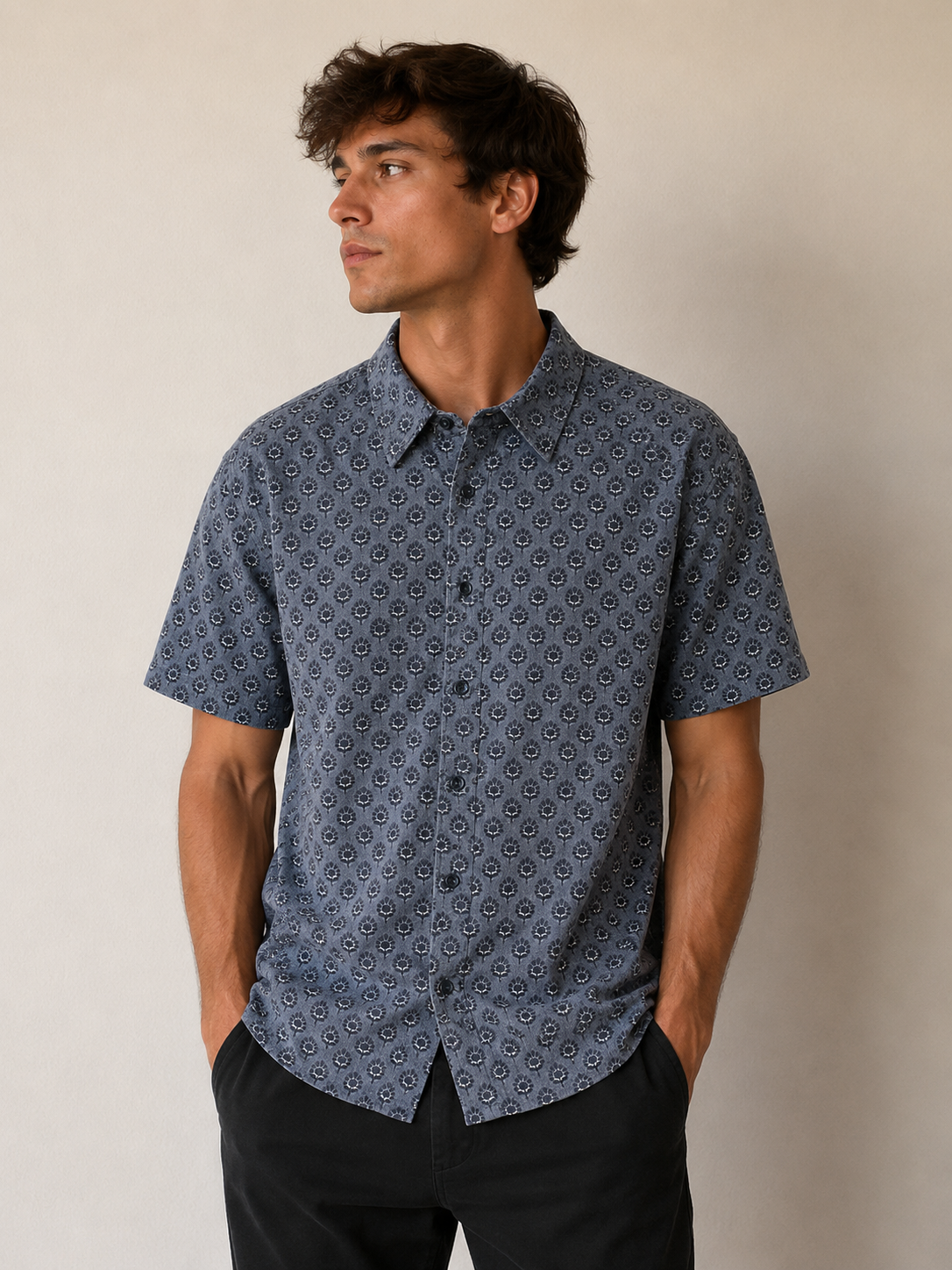 Bloom Batik Peach Carson Shirt