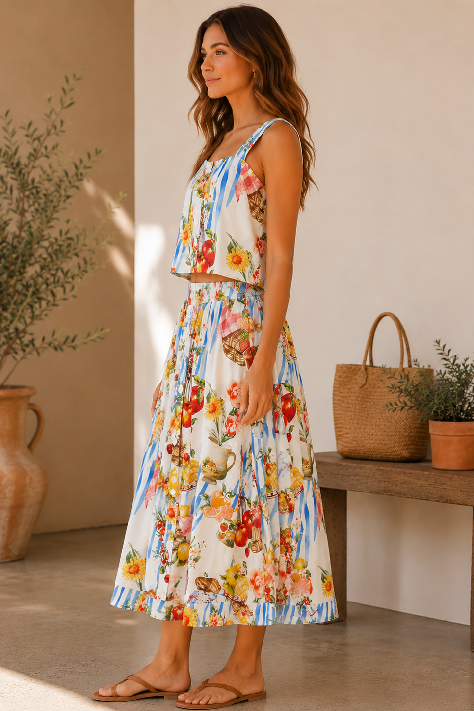 Ivory Multi Jayla Maxi Skirt