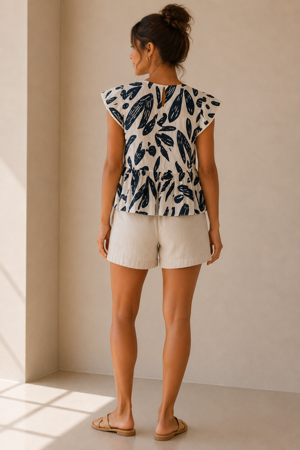 Cream Leaf Top