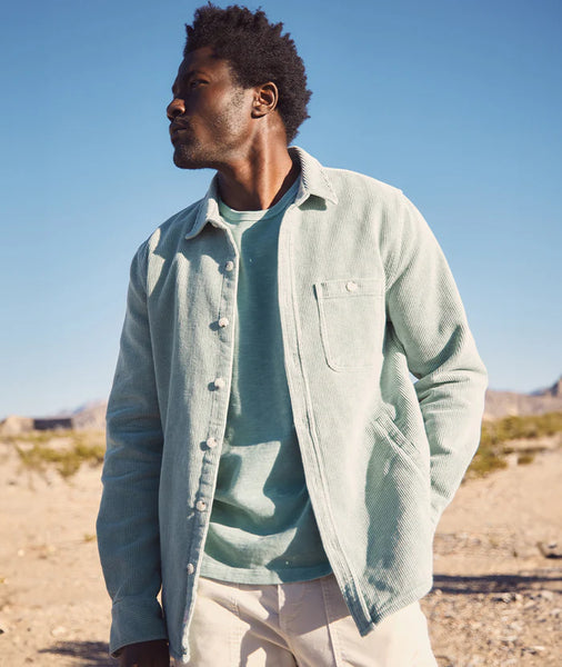 Iceberg Green Max Broken In Corduroy Overshirt