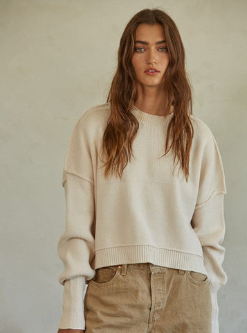 Natural Demi Cropped Sweater