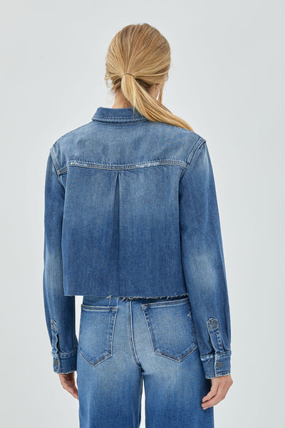 Crop Denim Overshirt