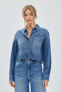 Crop Denim Overshirt