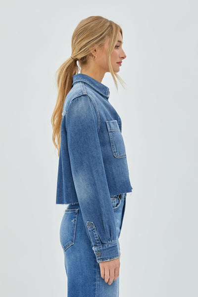 Crop Denim Overshirt