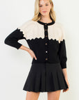 Black & Cream Penny Cardigan