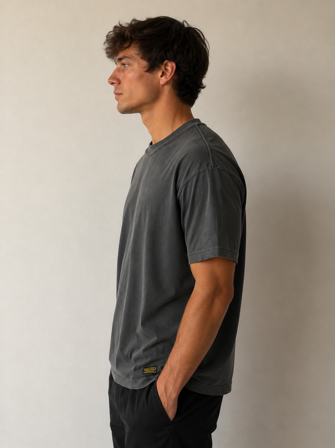 Black Midweight Tee