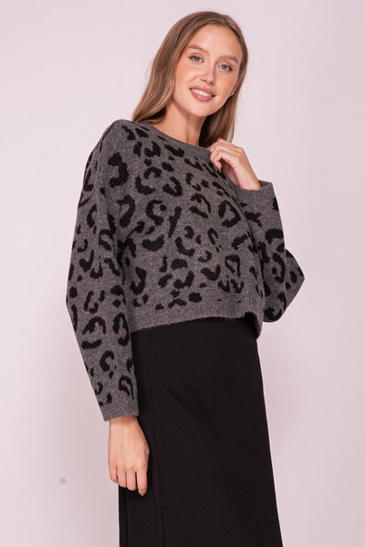 Grey Leopard Maris Sweater