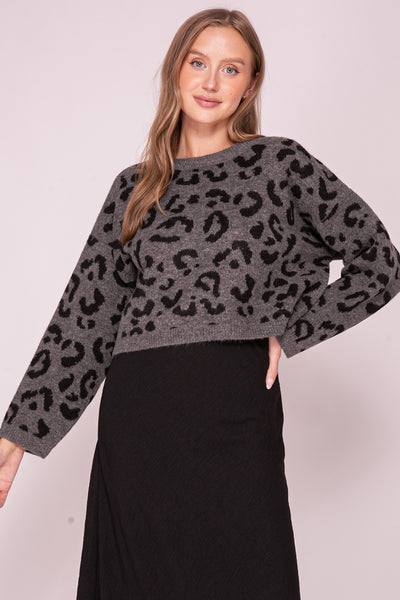 Grey Leopard Maris Sweater