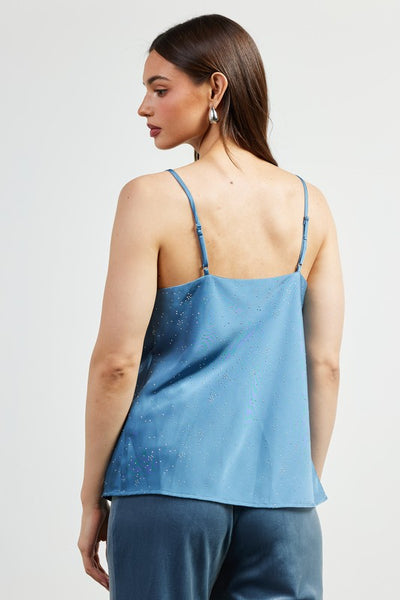 Dusty Blue Satin Gina Cami