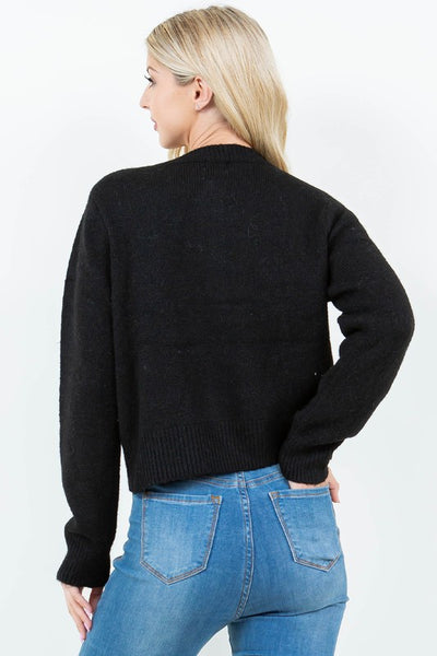 Black Dot Button Cardigan