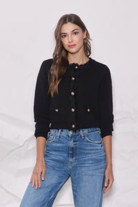 Black Tassel Effect Cardigan