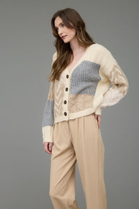 Cream Patchwork Meredith Cardigan