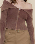 Brown Thrya Zip Up