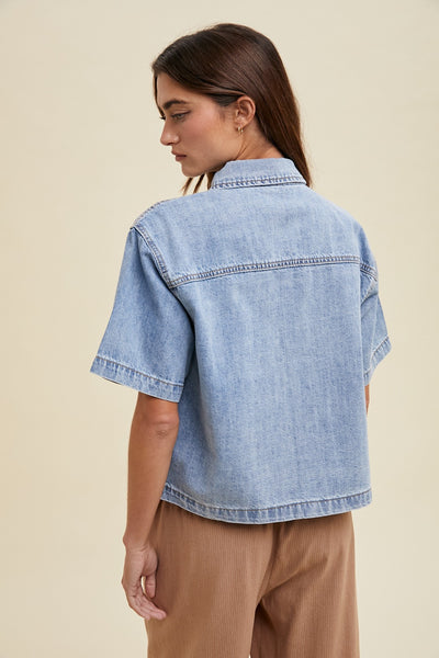 Denim Jayda Pocket Shirt