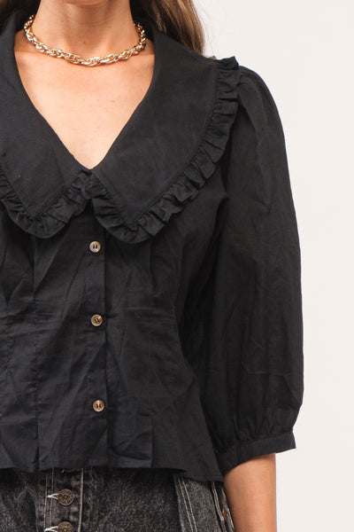 Black Matilda Blouse