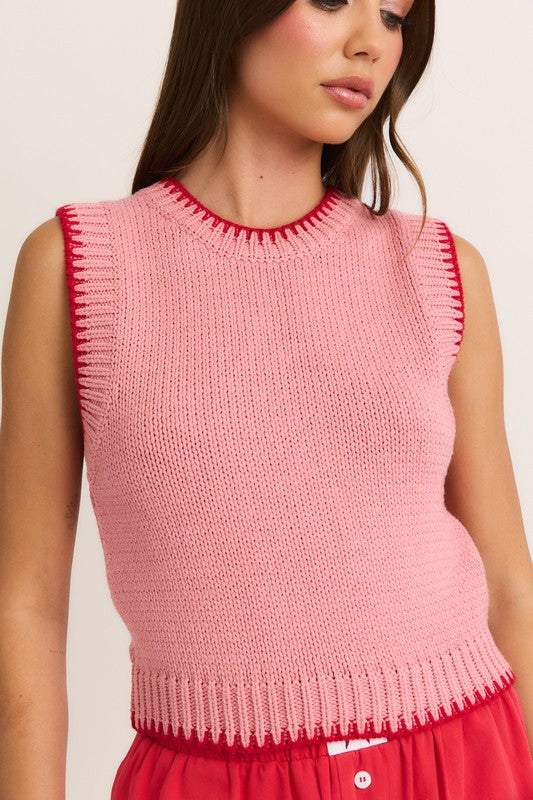 Blush &amp; Red Sammie Sweater Top