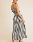 Cream & Black Stripe Maxine Dress