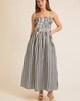 Cream & Black Stripe Maxine Dress