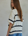 Ivory & Black Casey Top