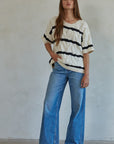 Ivory & Black Casey Top