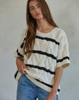 Ivory & Black Casey Top