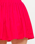 Red Aria Pleated Skirt