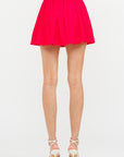 Red Aria Pleated Skirt