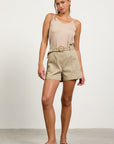 Natural Dixon Belted Shorts