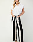 Black Colette Cropped Wide Leg Pants