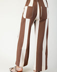 Brown Colette Cropped Wide Leg Pants