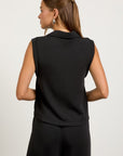 Black Soft Modal Half Zip Top