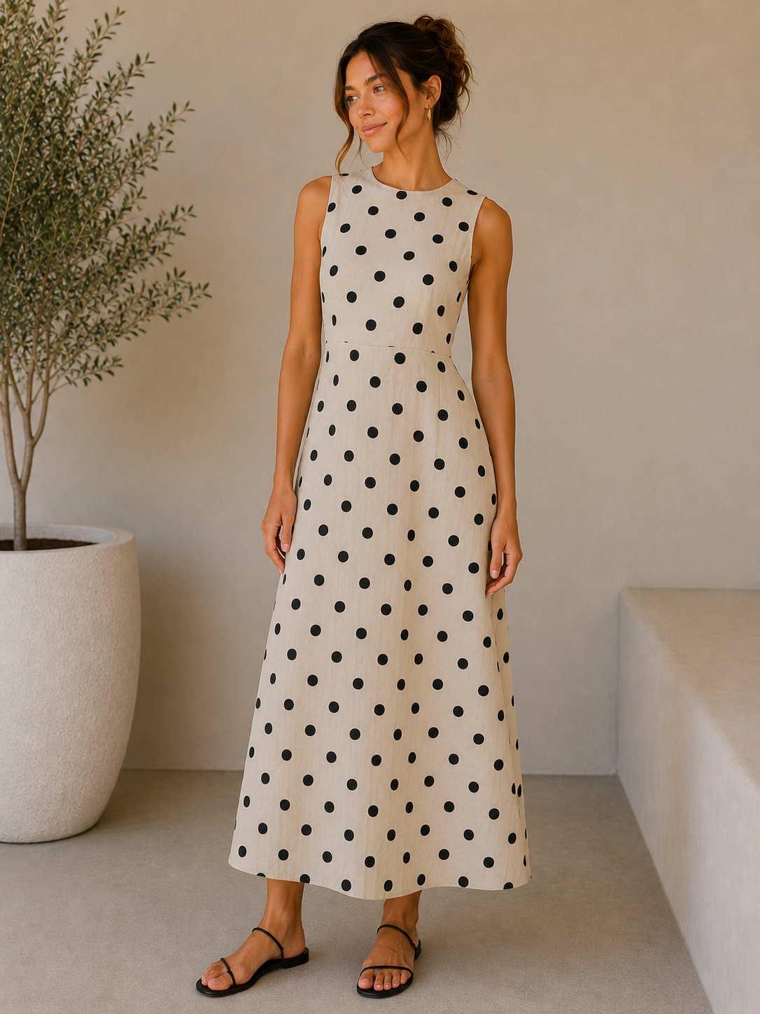 Natural &amp; Black Janine Dress