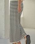 Ivory Black  Rhys Striped Skirt