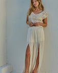 Natural Kendra Crochet Top