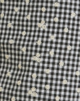 White & Black Gingham Eyelet Mini Skirt