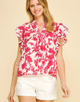 Pink Floral Esme Tops