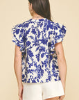 Blue Floral Esme Top