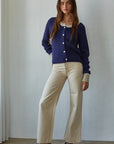 Navy & Taupe Marie Cardigan