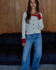 Natural & Red Marie Cardigan