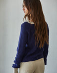 Navy & Taupe Marie Cardigan