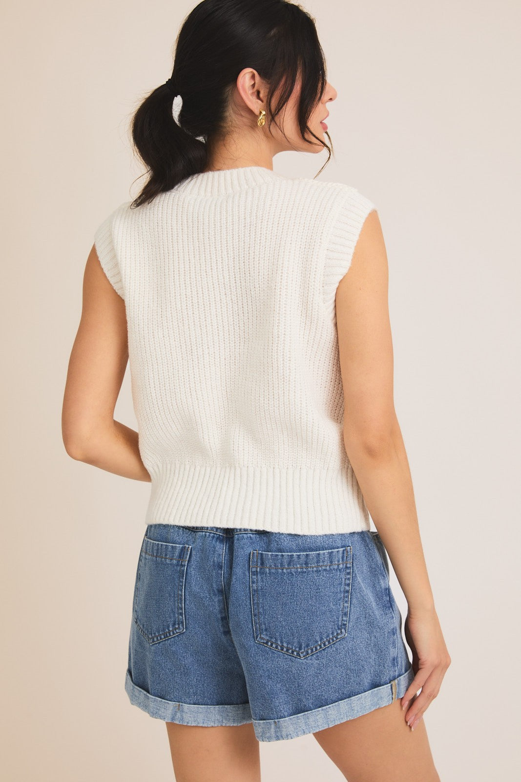 Cream Crochet Jackie Top